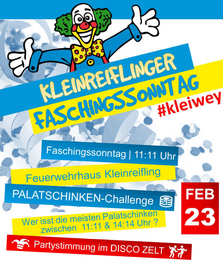 Ankündigung für alle Narren: Faschingssonntag 23.02. bei der Feuerwehr 🤡